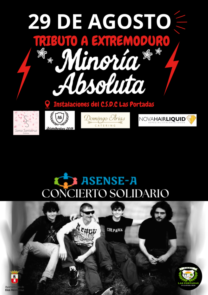 Cartel de concierto solidario a beneficio de ASENSE-A
